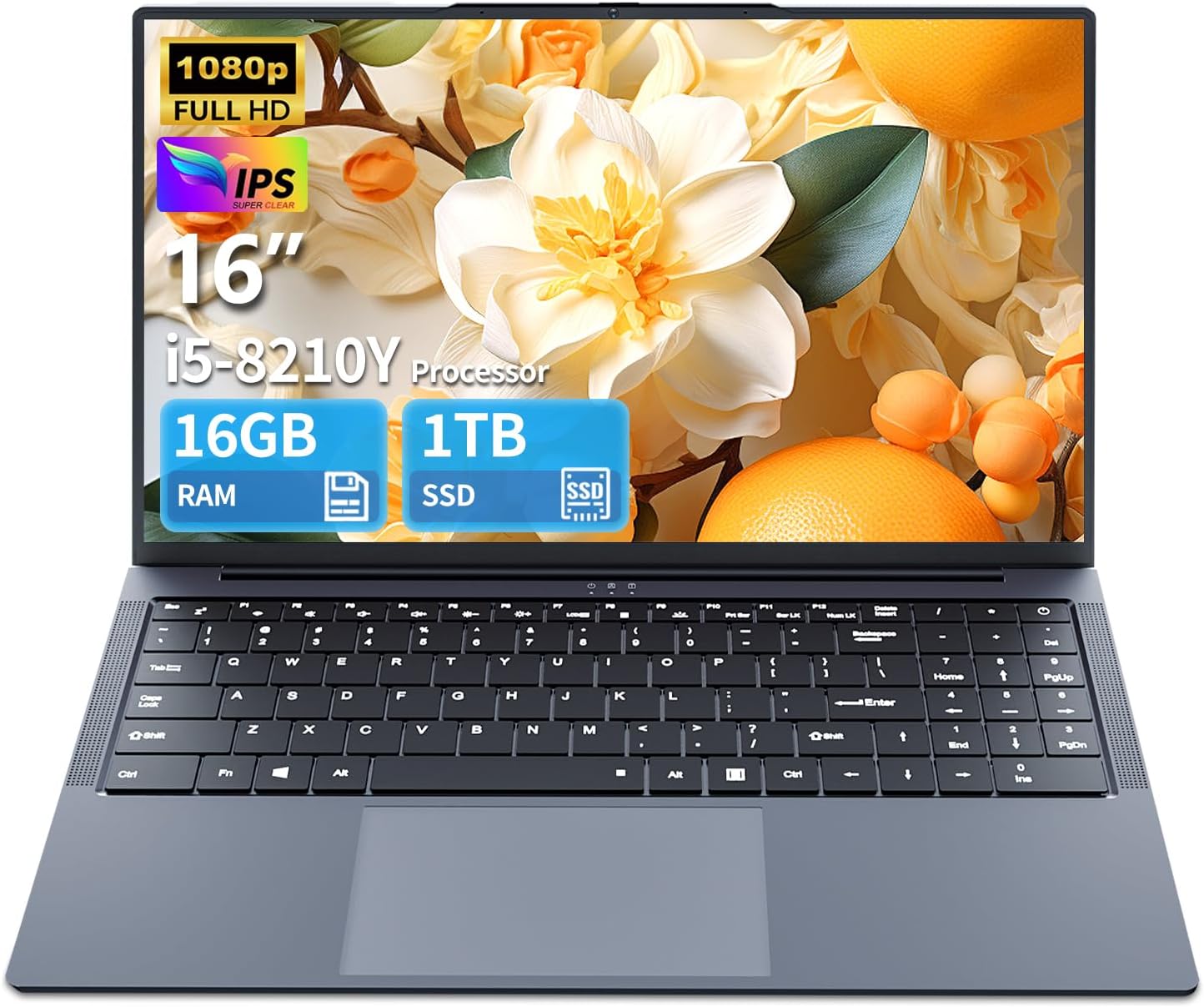 16 Inch Gaming Laptop, i5 up to 3.60GHz, 1920x1200 HD, 16GB RAM, 1TB SSD, WiFi5, BT5.0, Backlit KB