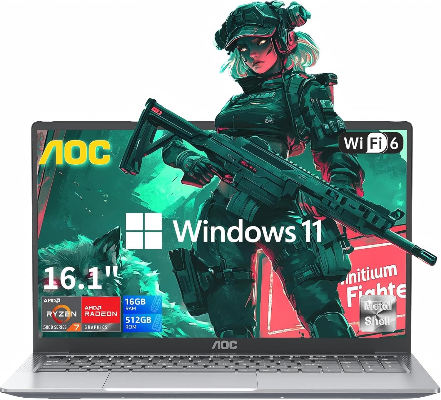 2025 16.1" Laptop: AMD Ryzen 7 5700U, Radeon RX Vega 8, 16GB RAM, 512GB SSD, Win 11