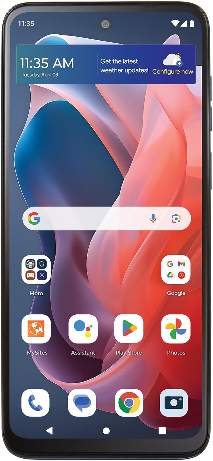 Tracfone | Motorola Moto G Play 2024 | 64GB | 5000mAh | 50MP Camera | 6.5" HD+ 90Hz | Sapphire Blue