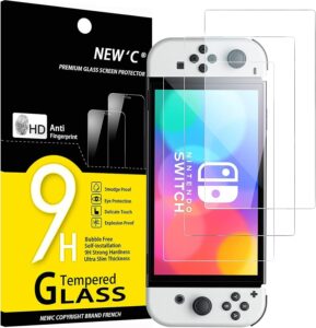 Nintendo Switch OLED 3-Pack Tempered Glass Screen Protector, Case Friendly