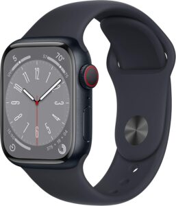 Apple Watch Series 8 [GPS + Cellular, 41mm] - Midnight Aluminum Case, Midnight Sport Band (Renewed)
