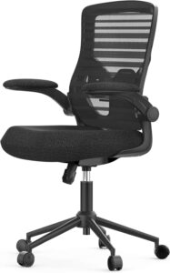 Ergonomic Office Chair for Long Hours – Adjustable Lumbar Support, Black