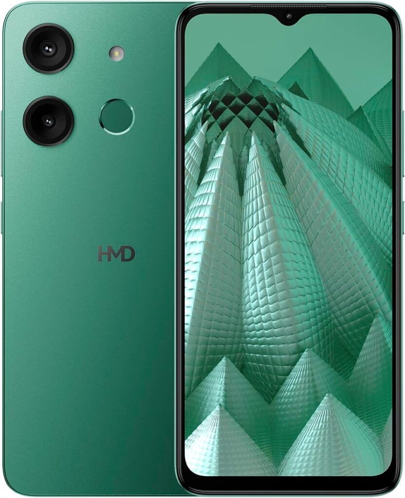 Aura | Dual Sim | 4/128 GB | Unlocked Smartphone | Virtual RAM Memory | 2 Day Battery | 6.56 60Hz Screen | 13 MP Dual Camera | International Version | Glacier Green