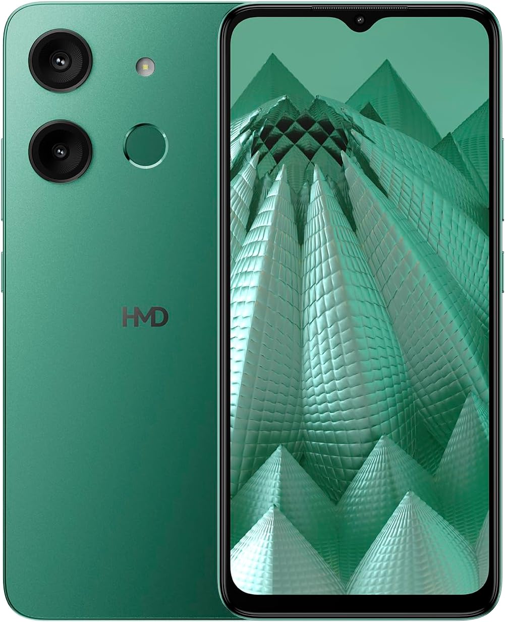 Aura | Dual Sim | 4/128 GB | Unlocked Smartphone | Virtual RAM Memory | 2 Day Battery | 6.56 60Hz Screen | 13 MP Dual Camera | International Version | Glacier Green