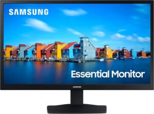 SAMSUNG S33A 22" FHD 1080p Monitor, HDMI, VA Panel, Eye Saver, Black