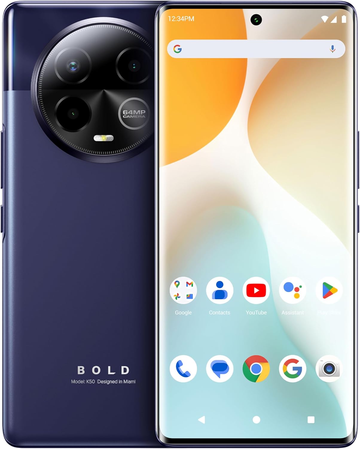 Bold K50 | 5G| 2024 | 3-Day Battery | Unlocked | 6.7 FHD+ 3D AMOLED | 256/8GB | Triple 64MP Camera | US Version | US Warranty | Purple