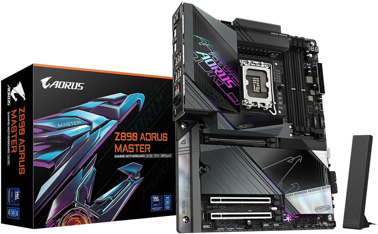 GIGABYTE Z890 AORUS Master Intel Core Ultra LGA 1851 ATX DDR5 M.2 PCIe 5.0 Thunderbolt 4 WIFI7 10GbE LAN EZ-Latch