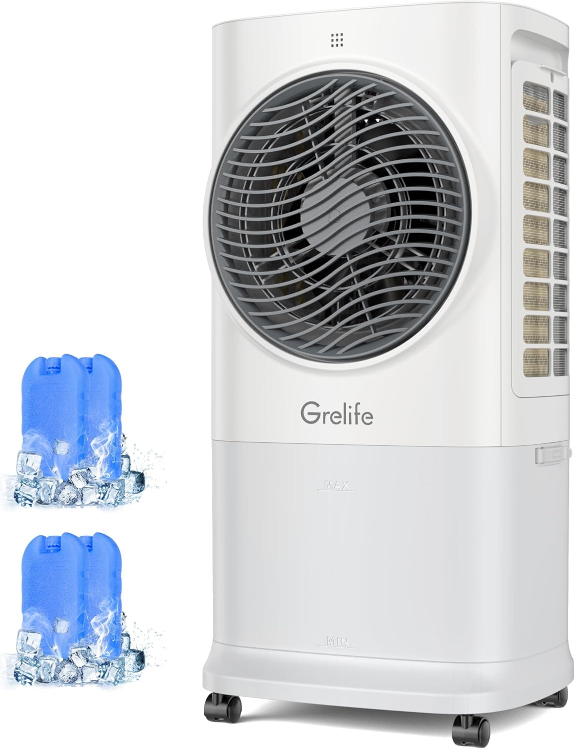 Grelife 3-in-1 Portable Air Conditioner, 400 Sq.Ft Cooler, 1.72Gal Tank