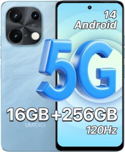 UMIDIGI Note 100 5G Unlocked Phone, 16GB+256GB, 50MP Camera, 6.8" 120Hz