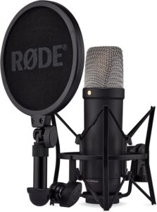 RDE NT1 5th Gen Studio Condenser Mic with XLR/USB, Shock Mount, Pop Filter (Black)
