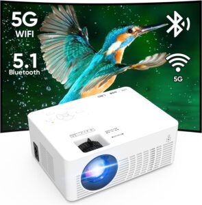 Mini Projector with WiFi Bluetooth 1080P Android iOS Windows TV Stick HDMI USB