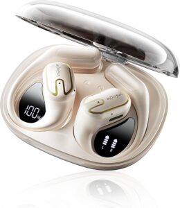 Open Ear Headphones Earbuds Wireless - 5.4 Bluetooth LED Display IPX7 Waterproof