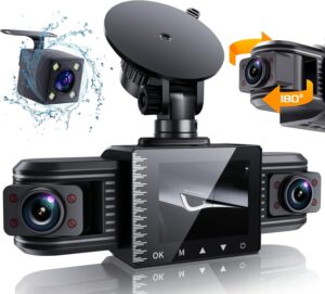 Here’s the rewritten text:  
T1-pro Dash Cam Front Rear 3CH 1080P, Adjustable Lens, 8 IR Night Vision, Triple Camera, Loop Rec, G-sensor, Parking Monitor  
Let me know if you'd like any further refinements!