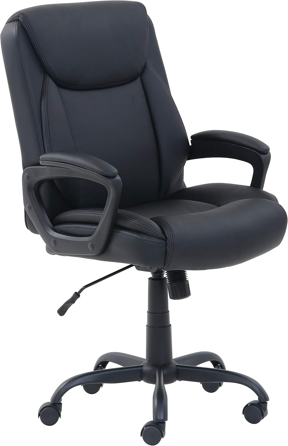 Amazon Basics Classic Puresoft PU Office Chair, Mid-Back, Adjustable, Black