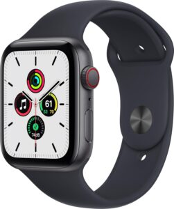 Apple Watch SE GPS + Cellular 40mm Space Gray Aluminum Midnight Sport Band (Renewed)
