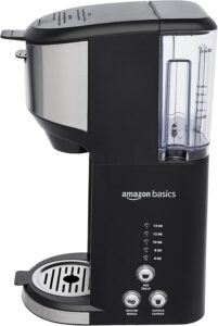 Amazon Basics Single Serve Coffee Maker K-Cup, Black & Stainless Steel