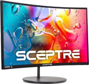 Sceptre Curved 24" Gaming Monitor 1080p R1500 98% sRGB HDMI VGA Speakers VESA