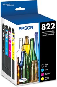 EPSON 822 DURABrite Ultra Ink Cartridge Combo Pack (T822120-BCS) for WorkForce Pro WF-3820, WF-3823, WF-4820, WF-4830, WF-4833, WF-4834