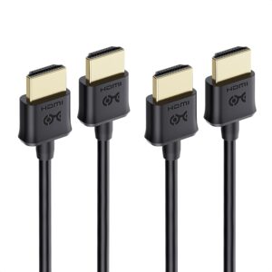 Cable Matters 2-Pack Ultra Thin HDMI 3ft, 4K@60Hz, HDR, Ethernet
