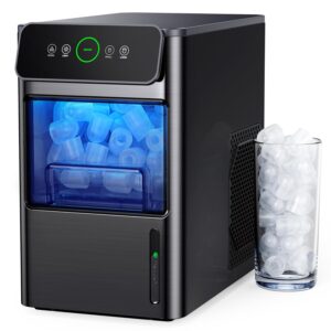 Silonn Ice Maker Countertop - 20lbs Bullet Ice Daily, 6 Cubes in 6 Mins, Stainless Steel