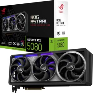 ASUS ROG Astral GeForce RTX 5080 OC Edition (PCIe 5.0, 16GB GDDR7, HDMI/DP 2.1)
