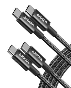 Anker USB C to USB C Cable (6FT, 2Pack), 100W Fast Charging for iPhone 16, MacBook Pro, Pixel (USB 2.0, Black)