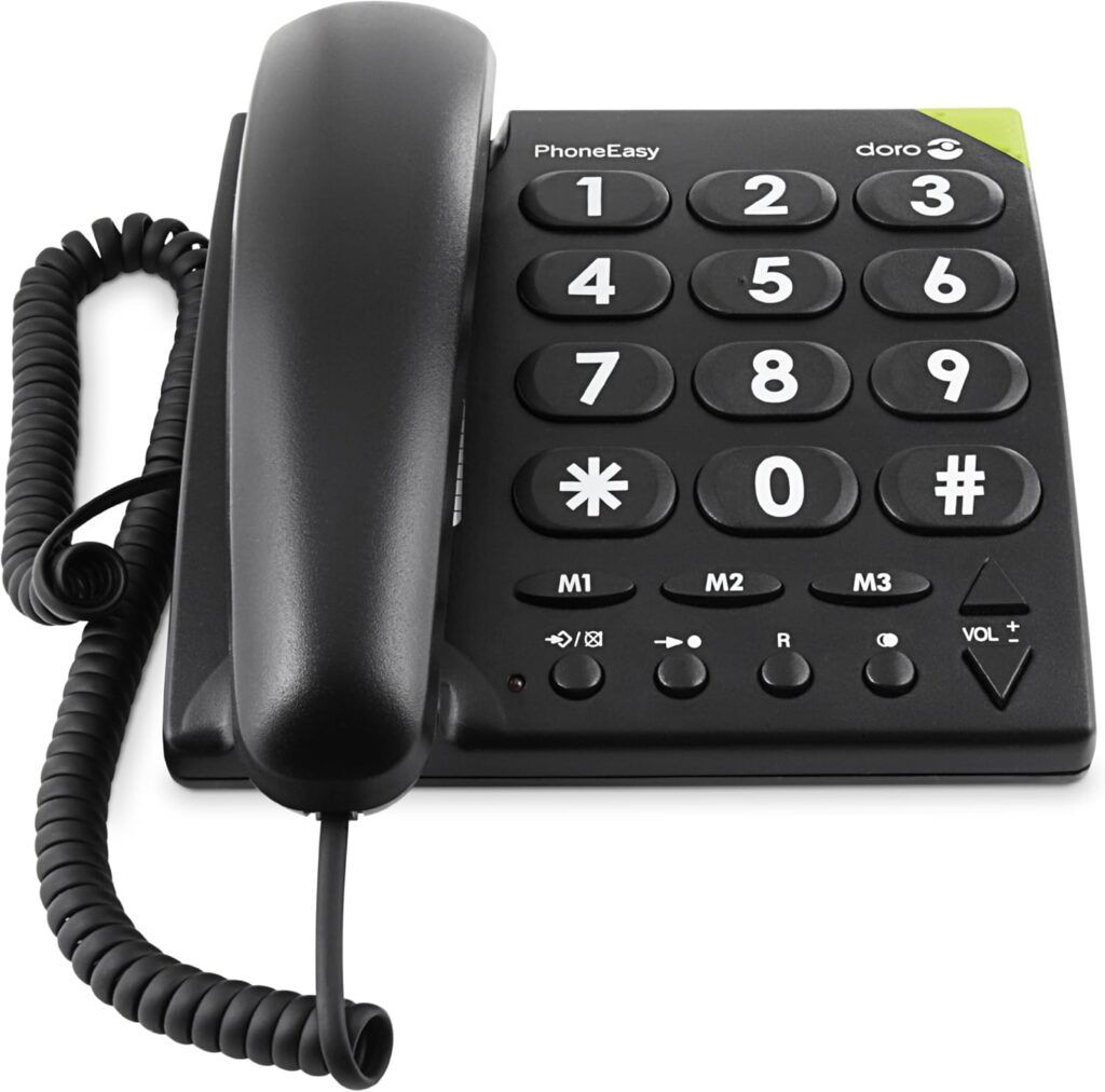 PhoneEasy 311c - Telefon mit Schnur - Schwarz