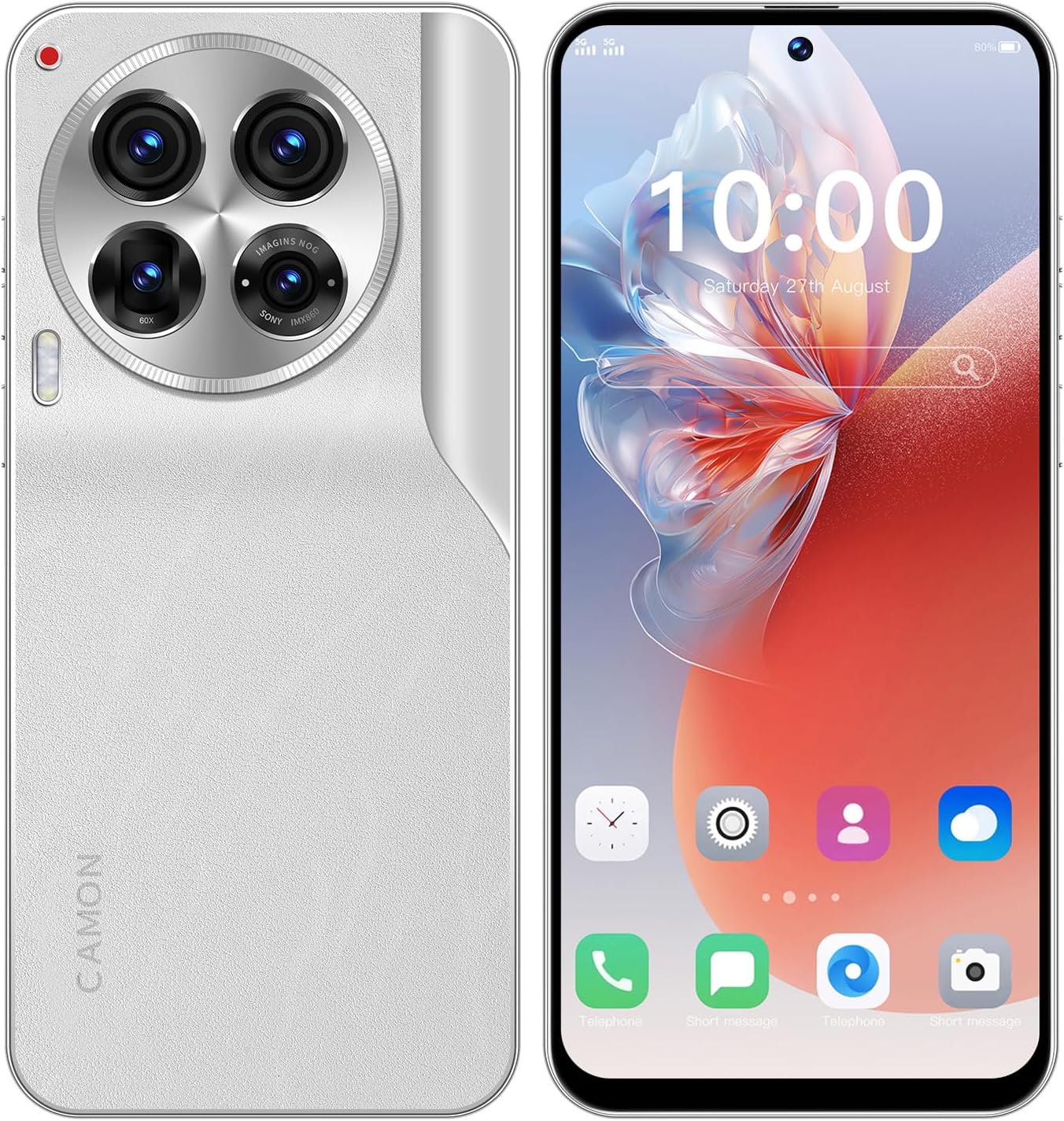 Tecno Camon 30 Pro Unlocked Phone,5G Cell Phone 6GB+128GB Smartphone Android 13, 6800mAh Battery, 6.8" FHD+ Display 120Hz 64MP Camera, Dual SIM Octa-Core Phone GPS/Fingerprint/Face ID (Black)