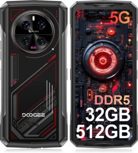 DOOGEE V40 5G Rugged Phone, 32GB+512GB/2TB, Android 14, 4nm D7300, 6.78" FHD+ 120Hz, 108MP+20MP, 8680mAh, 3 Slots, NFC, Wi-Fi6E, IP69K