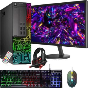 Dell Optiplex SFF PC | i5 3.2GHz | 16GB RAM | 512GB SSD | 24" Monitor | RGB Combo | Win 10 Pro (Renewed)