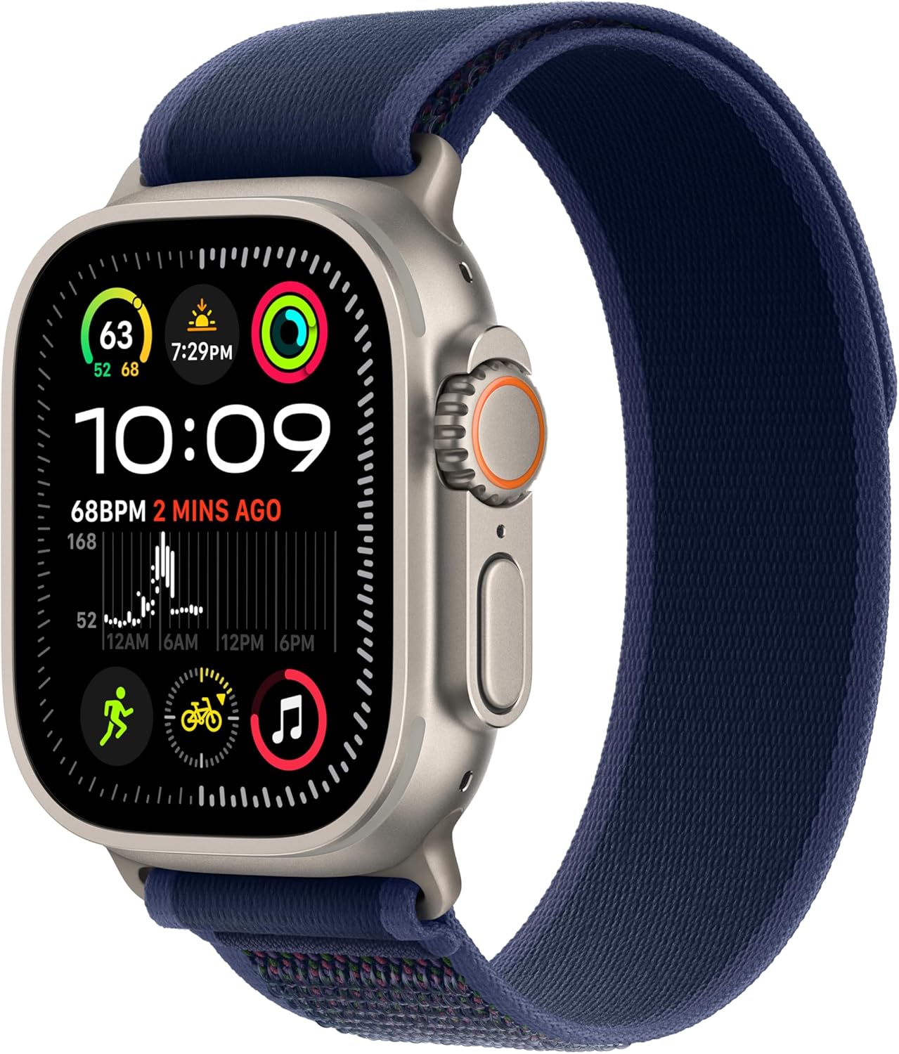 Apple Watch Ultra 2 [GPS + Cellular 49mm] - Titanium, Blue Trail Loop M/L