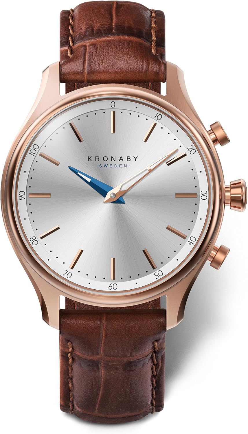 Kronaby sekel Unisex Analog Automatic Watch with Leather Bracelet S2748/1