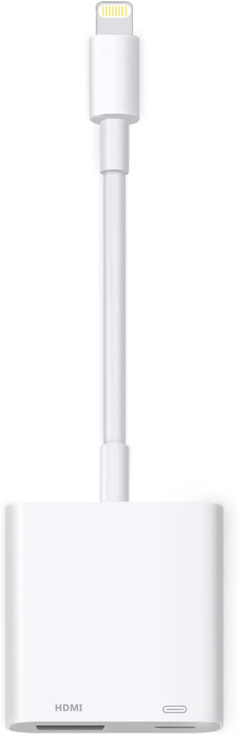 [Apple MFi Certified] Lightning to HDMI Adapter for iPhone, Digital AV Audio Dongle, 1080P Sync Screen Cable with Charging Port for iPhone, iPad to TV/Projector/Monitor No Power Supply Needed