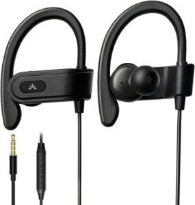 Avantree E171 - 3.5mm Wired Earbuds w/Mic & Volume Control, Black