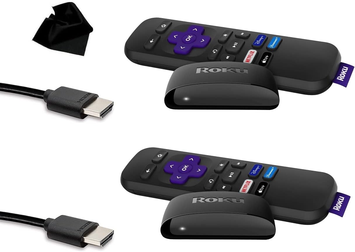 Roku Express HD 2 Pack | Streaming Player HD with Remote, HDMI Cable, Microfiber Cloth