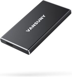 Vansuny 500GB Portable SSD, USB 3.1 Gen2 450MB/s, Metal USB-C External SSD