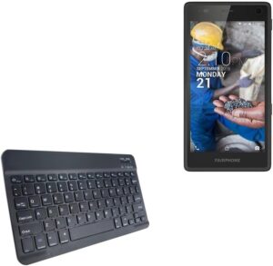 BoxWave SlimKeys Bluetooth Keyboard for Fairphone 2 - Jet Black
