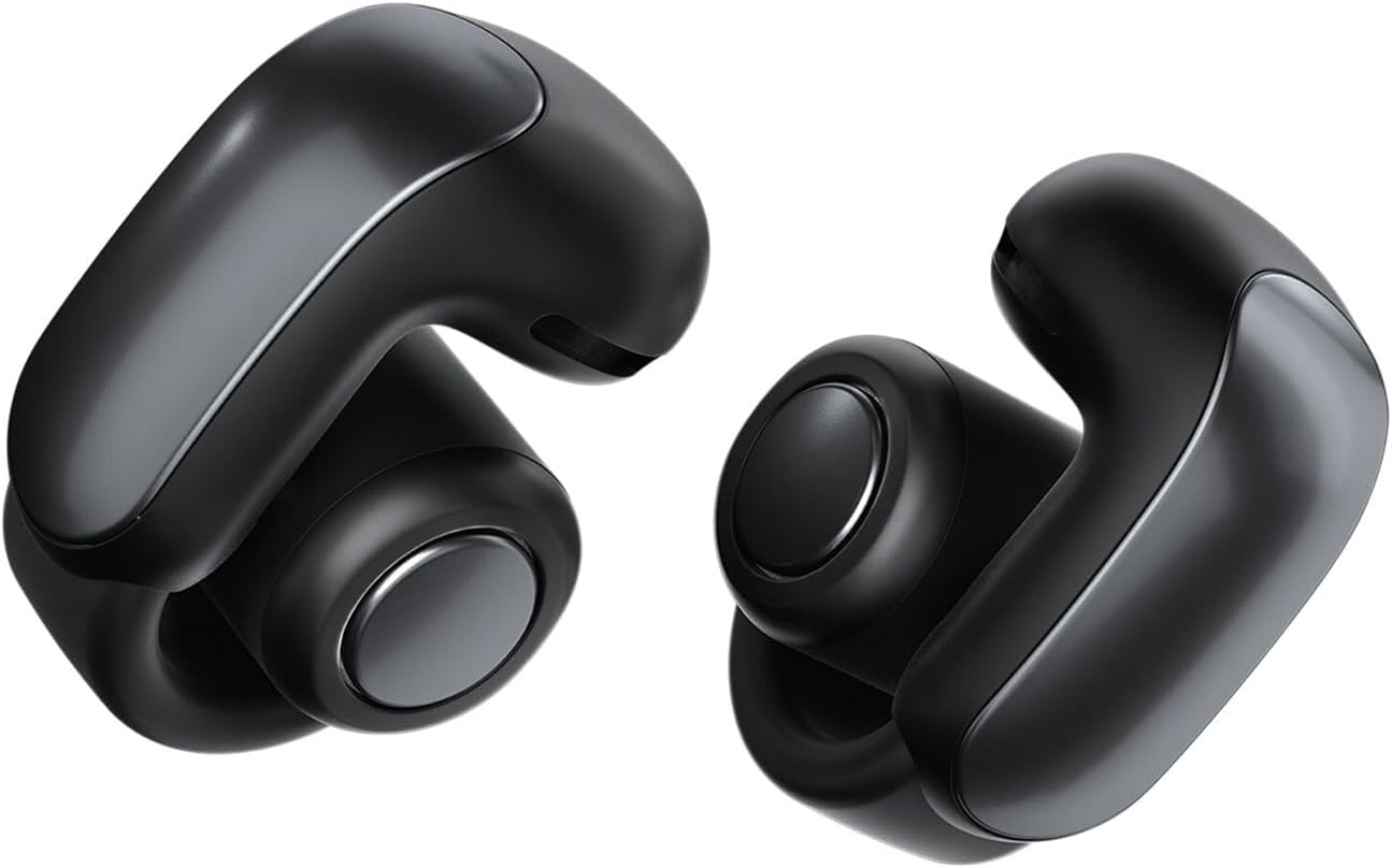 Bose Ultra Open Bluetooth Earbuds, True Wireless, OpenAudio, Clip-On, 48H Playtime, Black