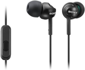 Sony Deep Bass Wired Earphones with Smartphone Control & Mic - Metallic Black