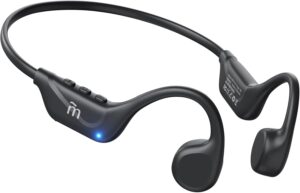 Bone Conduction Headphones, Open Ear Bluetooth 5.4 with Mic, Wireless 10H Playtime, Waterproof Sport Headphones for Running, Cycling, Outdoor Black