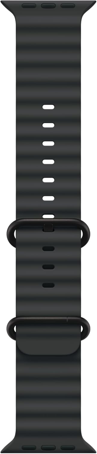 Apple Watch Band - Ocean Band (49mm) - Black with Black Titanium Finish - Regular