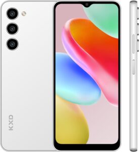 KXD A09 Smartphone | 6.56-Inch | 4000mAh | 8/128GB | Android 12 | 13MP+8MP | US Version | White