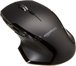 Amazon Basics Full Size Ergonomic Wireless Mouse, Fast Scrolling, PC/Mac/Laptop - Black