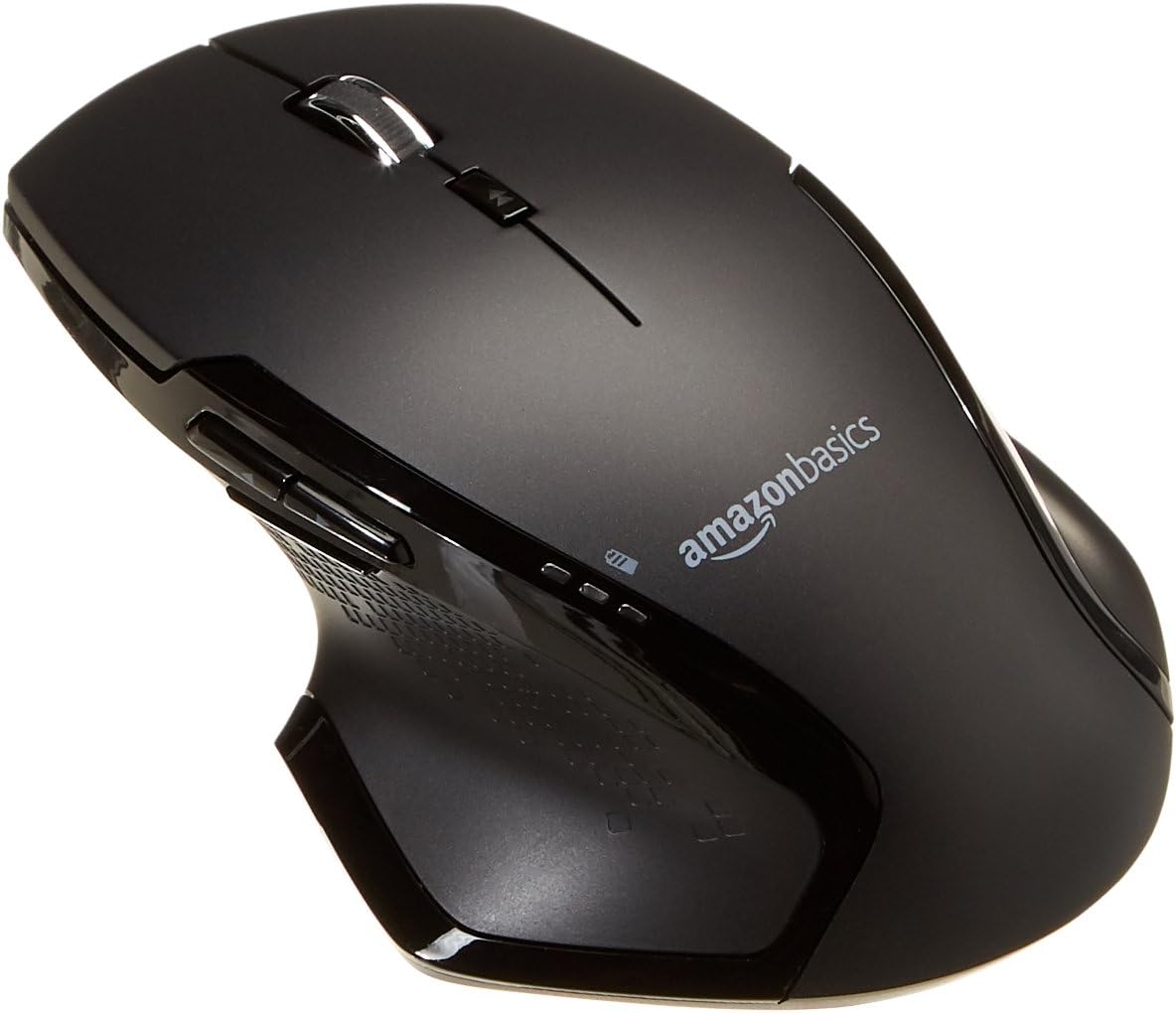 Amazon Basics Full Size Ergonomic Wireless Mouse, Fast Scrolling, PC/Mac/Laptop - Black