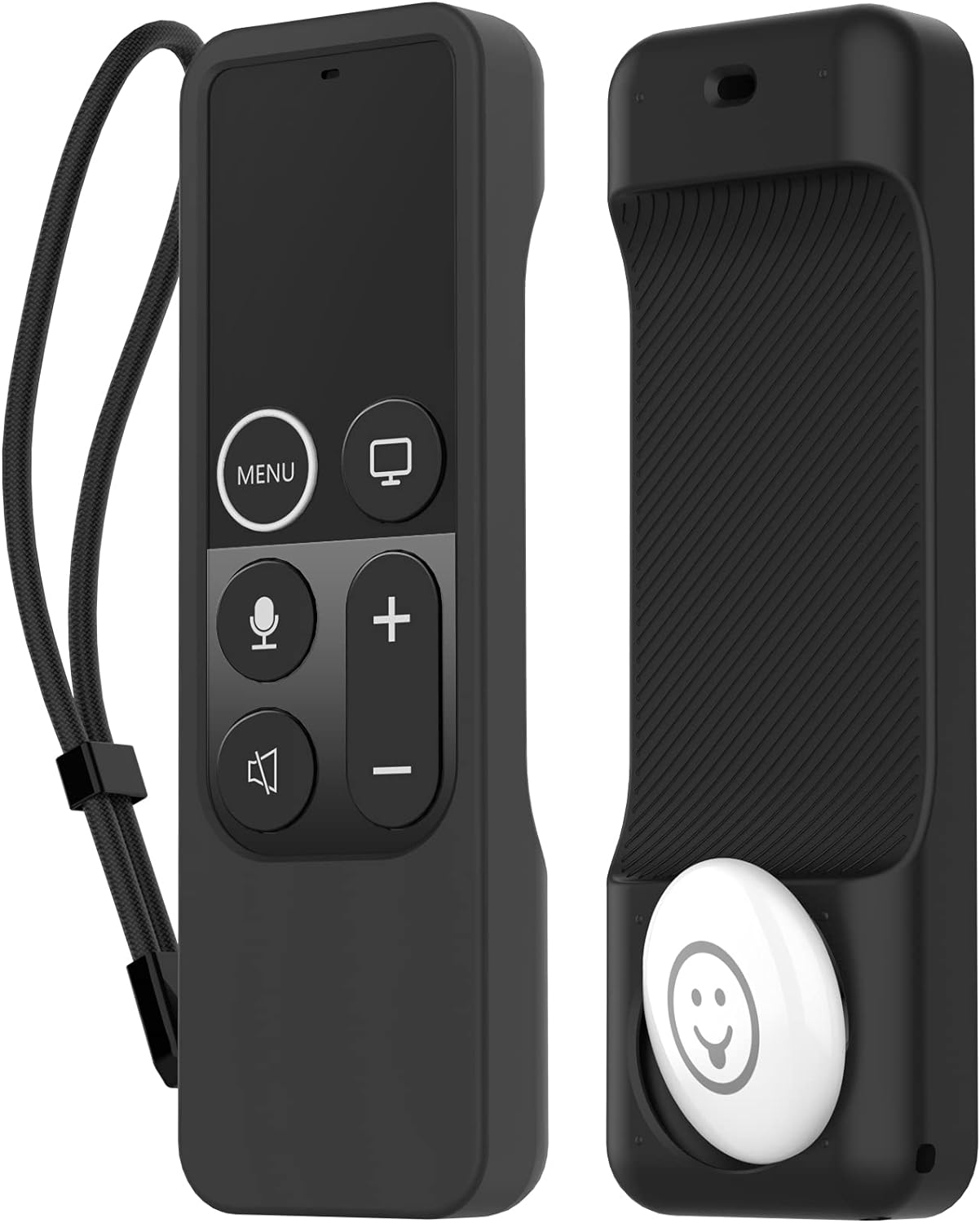 AhaStyle Apple TV Remote Case with AirTag Holder, Anti-Slip Cover (Black)