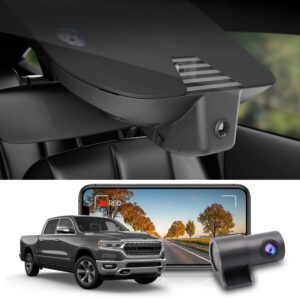 Fitcamx 4K+1080P Dash Cam for Dodge RAM 1500 2019-2024, OEM Look, WiFi, 128GB
