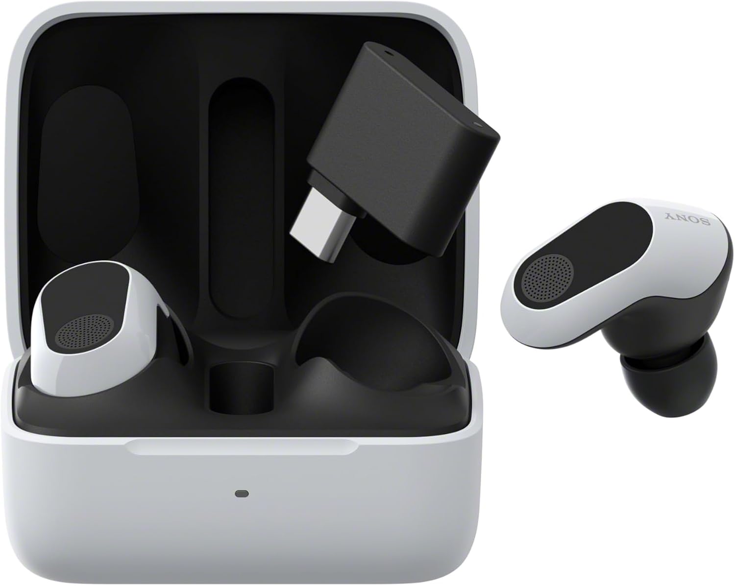 Sony INZONE Buds Wireless Gaming Earbuds for PS5/PC/Switch/Mobile, 48Hr Battery, Noise Canceling, 360 Sound, USB-C Dongle, WF-G700N White