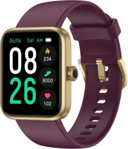 Smart Watch, Fitness Tracker with Heart Rate, SpO2, Sleep Monitor, 45mm, 5ATM Waterproof, Step Counter for iOS Android