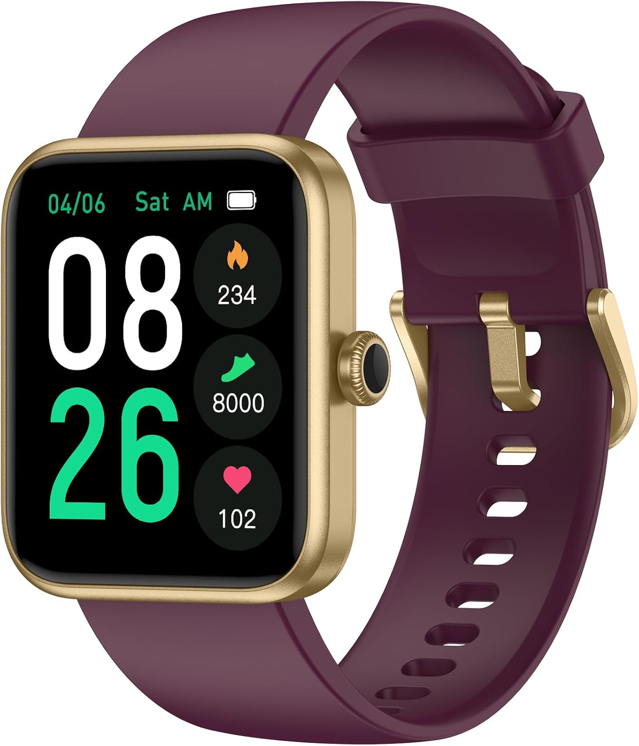 Smart Watch, Fitness Tracker with Heart Rate, SpO2, Sleep Monitor, 45mm, 5ATM Waterproof, Step Counter for iOS Android