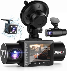 Dash Cam Front Rear Inside 1080P 3CH IR Night Vision Car Camera SD Card Included Dashcam HDR Motion Detection G-Sensor for Car Taxi Uber